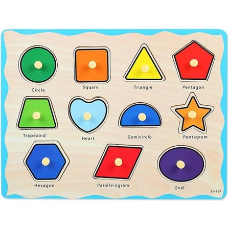 Træpuslespil Aor 3 år gammel Trælegetøj Puslespil Montessori Førskolelegetøj Aor baby og småbørn, Tidlig Uddannelse Puslespil Legetøj