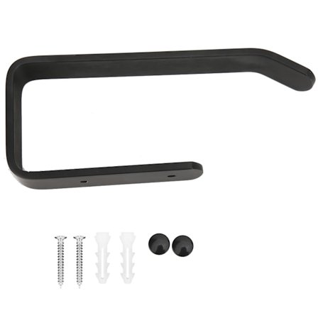 Toalettpappershållare i rymdaluminium, lämplig för badrum, väggmonterad förvaring (svart)