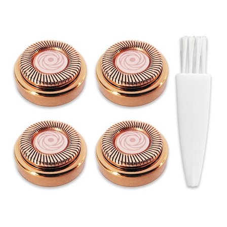 4x Tilbehør til Fejlfri Ansigtsbehåringsfjerner 18 Karat Guldbelagt Skønhedsgadget