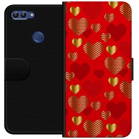 Kompatibelt Lommeboketui til Huawei Huawei P smart GoldenHearts