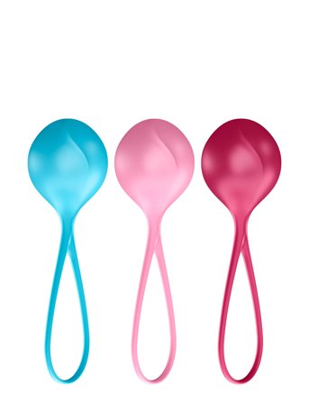 Satisfyer Satisfyer Strengthening Balls Set Of 3 - Multi/patterned - ONE SIZE