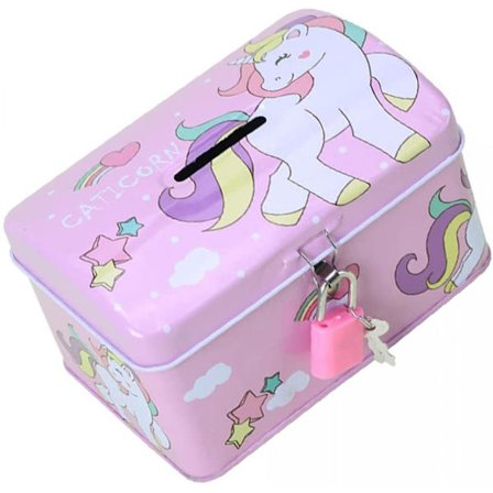 Enhjørning Spargris for Barn Tegneserie Spargris med Lås