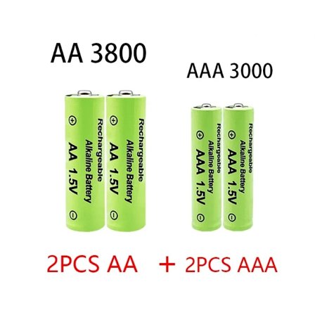 1,5 V AA + AAA NI MH Ladattava AA-akku AAA Alkali 3800-3000mah Taskulammille Leluille Kello MP3-soitin Vaihda Ni-Mh-akku