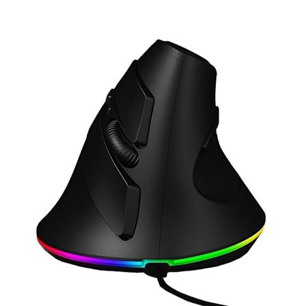 Trådløs Vertikal Ergonomisk Mus med 7 Programmerbare Knapper 7200DPI Reduserer Håndleddssmerter Karpaltunnelsyndrom for Hender Black
