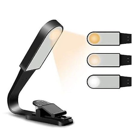 Usb Boglampe Læselampe Med Touch Sensor Clip On Bog Led Læselampe