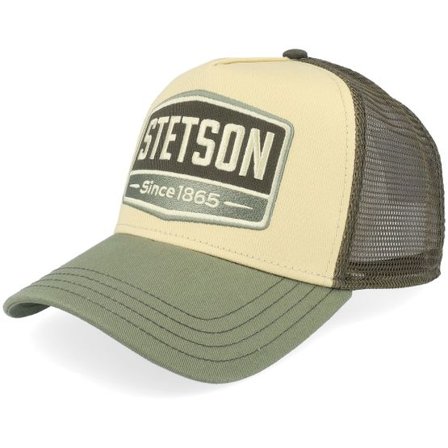Stetson - Beige trucker Keps - Gasoline Beige/Green Trucker @ Hatstore