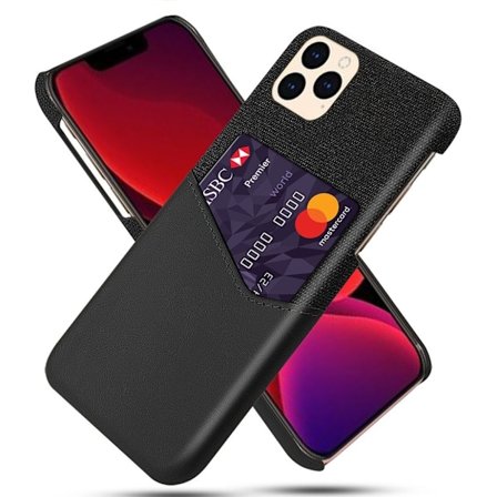 KSQ iPhone 12 Pro Max skal med en korthållare - Svart