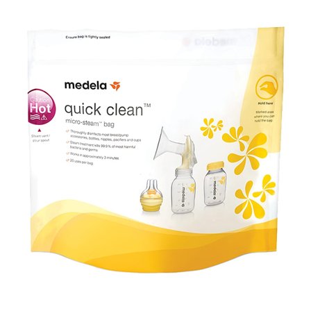Medela Quick Clean Dampsteriliseringspose 5 stk., Børn & Forældre, Sutteflasker & Tilbehør, Sterilisatorer