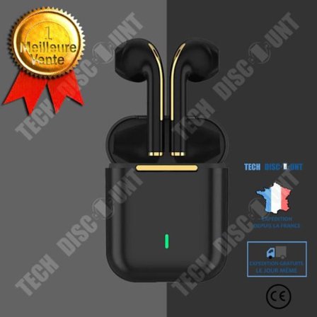 Trådlösa hörlurar - TD - In-ear - Bluetooth 5.0 - Ren svart - Stereo