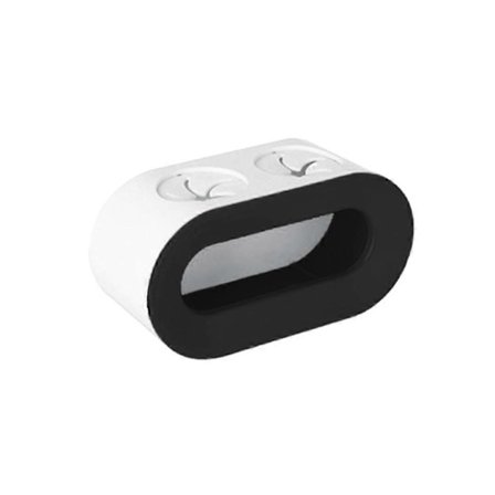 Badrum Tandborsthållare Dubbelhål Väggmonterad Elektrisk Tandborste Ställ Punchfri Självhäftande Tandborstförvaring 1 st Svart