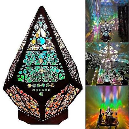 LED-värikkäät timanttivalot Polaris-lattiavalaisin Bohemian sisustuslattiavalaisin