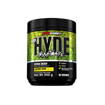 Pre-workout Pro Supps HYDE Nightmare PWO, Lightning Lemon - Bodyman.dk