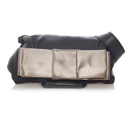 Chloé Pre-owned, June Bow Flap Shoulder Bag Zwart, Dames, Maat:ONE Size