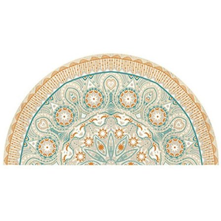 Halvcirkelformad dörrmatta halkfri matta kristall hög matta vintage halvcirkelformad dörrmatta (50 100cm)