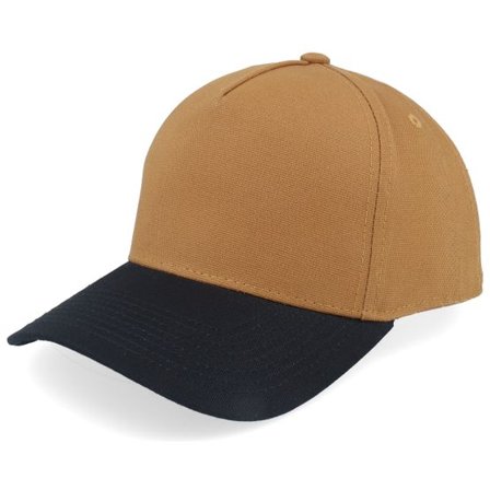 Equip - Brun adjustable Keps - Blank Canvas Caramel/Black A-frame Adjustable @ Hatstore