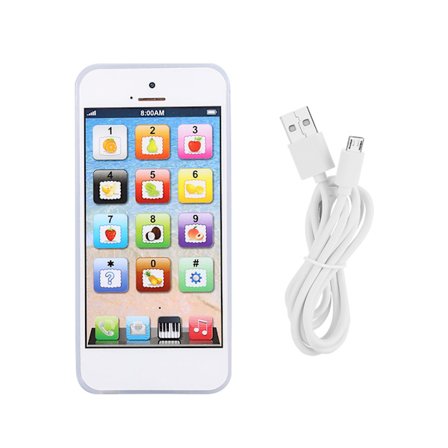 Uppladdningsbar Lärande Baby Telefon Leksak Smart Pedagogisk Vit