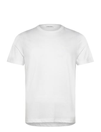 Smooth Cotton T-Shirt Tops T-Kortærmet Skjorte White Calvin Klein