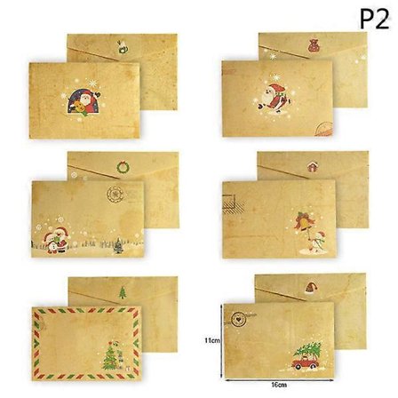 6 stk. Vintage Brun Skrivesaker Jul Julebord P2