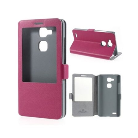 Doormoon (Hot Pink) Huawei Ascend Mate 7 Læder Flip Etui