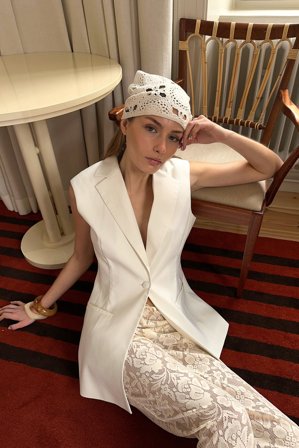 NA-KD Tailored Hourglass Vest - Blazer vest - Hvid - EU 32