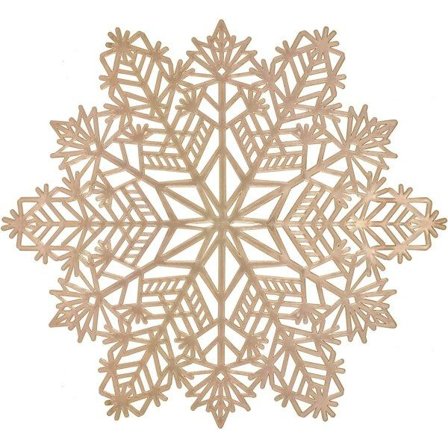 Christmas Snowflake Place Mats Set med 4 tvättbara 15"