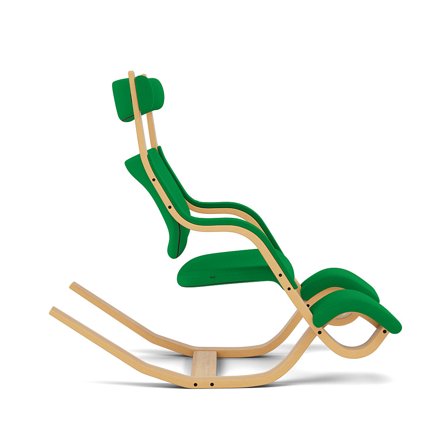 Varier Furniture Gravity - Green Wool - Light brown base