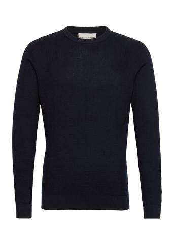 Bs Valdemar Regular Fit Knitwear Neulepaita Pyöreä Kaula-aukko Tummansiniset Bruun & Stengade