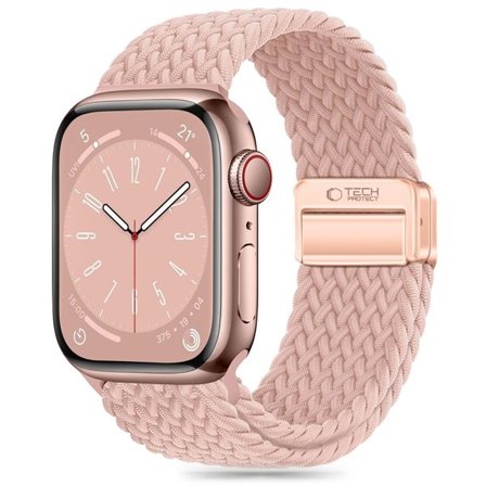 Tech-Protect Nylonmag hihna Apple Watch 4/5/6/7/8/9/SE (38/40/41 mm) - vaaleanpunainen