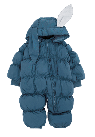 Livly Puffer Bunny Overall Set Herr Blå 80
