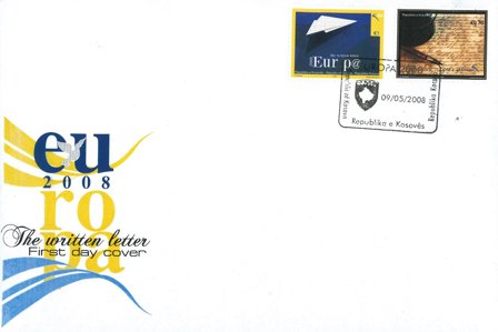 Kosovo - Brevet - Førstedagskuvert med sæt