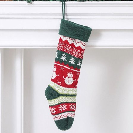 Strikkede julestrømper julegaveposer 3 3 3