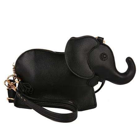 Kvinnor Rolig Elephant Axelväskor Cartoon Mini Crossbody Bag