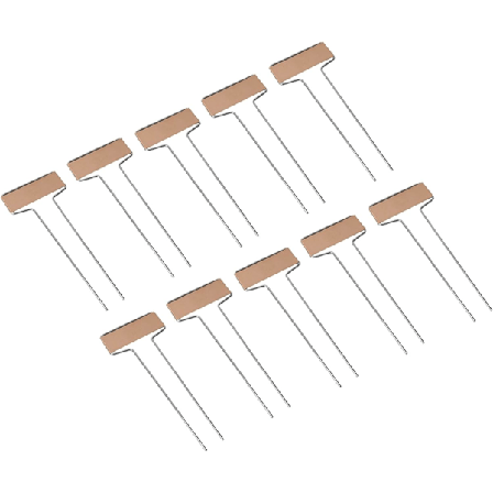 Sæt med 10 Kobberplader til Planter - 6,5 x 25,5 cm