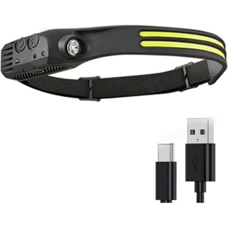 LED pannlampa/ficklampa med rörelsesensor, USB-uppladdningsbar.