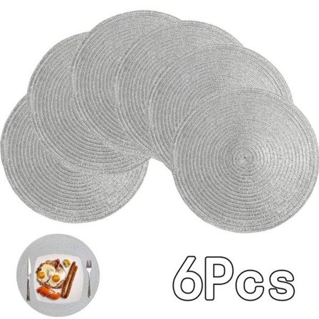 IC 6 Bordstabletter Underlag Vaskbare Bordstabletter Runde