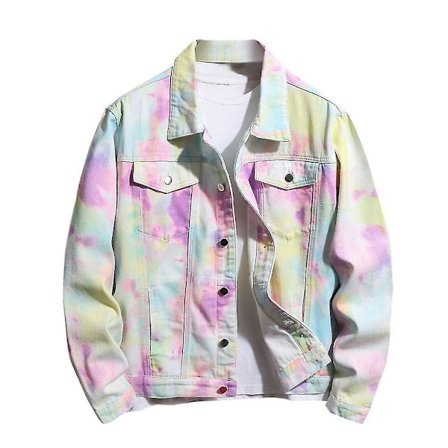 Tie Dye Jeansjacka för Män