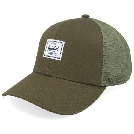 Herschel - Grön trucker Keps - Whaler Cotton Mesh Cap Ivy Green A-Frame Trucker @ Hatstore