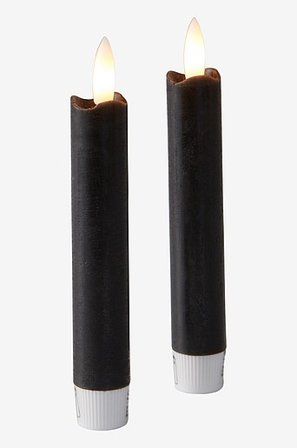 Jotex - Antikljus Led 15 Cm 2-pack Svart FLAMME - Köp Led-ljus hos Jotex