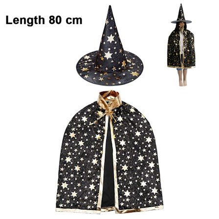 Halloween kostym trollkarl Cape Witch Cloak