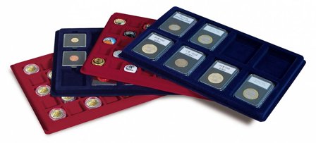 Leuchtturm Møntbakke TAB - 12 mønter - op til 67 mm Ø - Blå