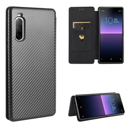 Xperia 10 Ii Flipfodral Kortfack Carbondreams Svart