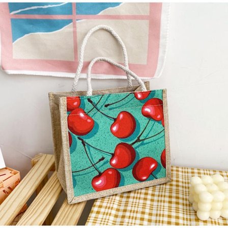 Lerret tøyveske Håndveske CHERRY CHERRY