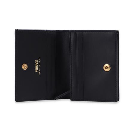 Versace ‘La Medusa’ leather wallet , Zwart , Dames , Maat: ONE Size Portefeuilles