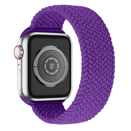 Apple Watch (45 mm) elastiskt klockarmband - Lila / Storlek: S