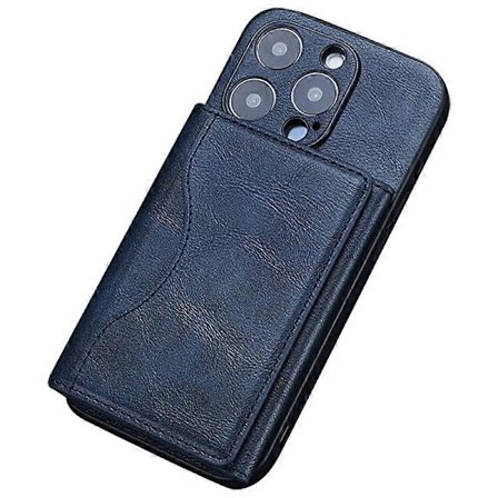 Kompatibel med MagSafe Korthållare Tri-fold Plånbok Ställ för iPhone 12-15