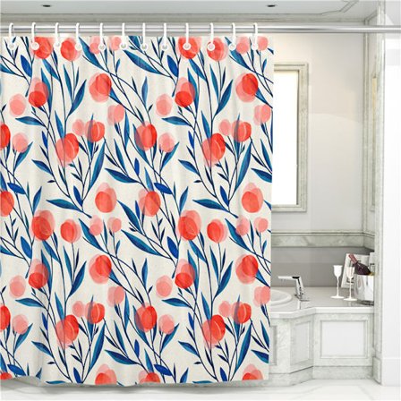 Ett set (YL003J, ca 180*180cm) Duschdraperi, Mögelbeständig wat