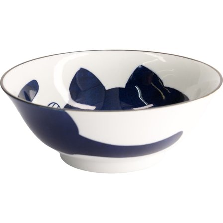 Tokyo design studio Kawaii Cat Neko Vit ramenskål' - 'Hvit og blå