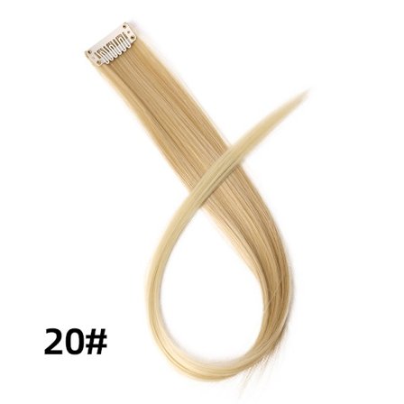 Leeons Clip In Hair Extensions 20 Inch Colorful Synthetic Ombre Rosa Lila Hairpieces Straight Party Highlights Extension