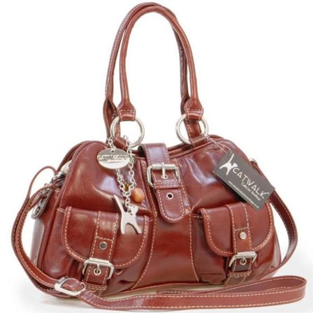 Handväska - Catwalk - Faith - Läder - Brun - Avtagbar axelrem