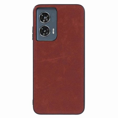 För Motorola Edge 50 Fusion Skal Retro Läderbelagd PC+TPU Hybrid Telefon Skyddande Fodral LGL